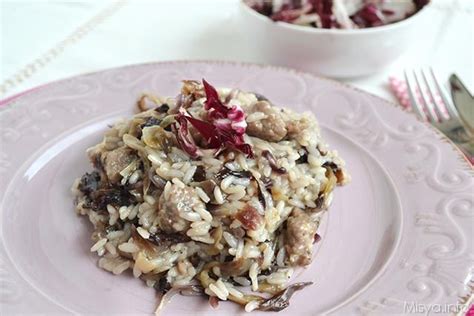 Risotto Radicchio E Salsiccia Ricetta Di Misya