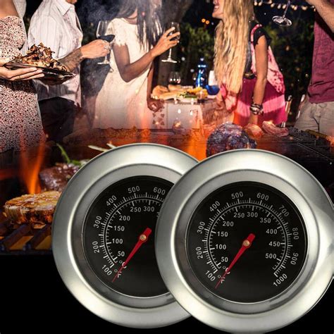 Temperature Thermometer Gauge Barbecue BBQ Grill Pit Thermostat