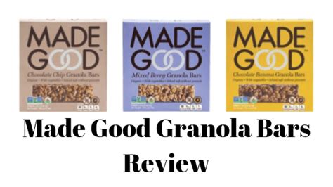 Made Good Granola Bar Review Stressedmum