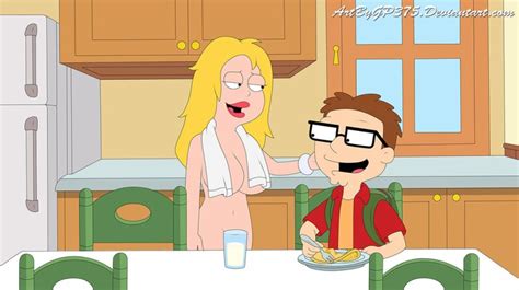 Rule 34 Accurate Art Style American Dad Big Breasts Blonde Hair Breasts Casual Eyewear Female