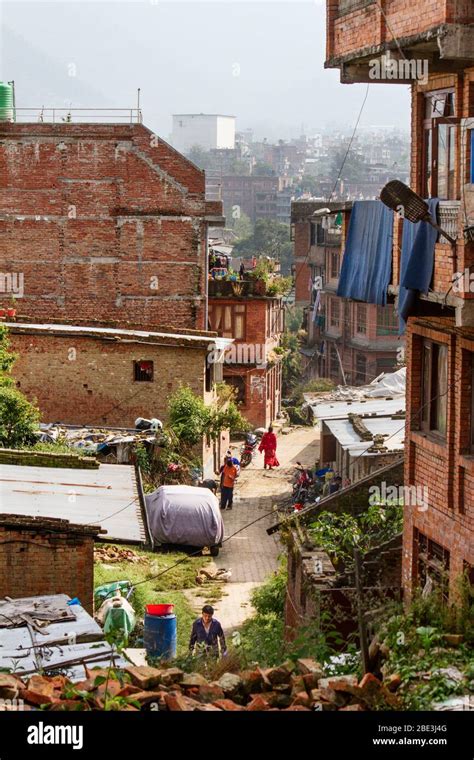 Nepal, Kathmandu, Bhaktapur, Street, People, Village, Walk, Panorama ...