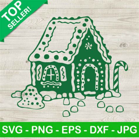 Gingerbread House Svg Christmas House Svg Christmas Gingerbread Svg