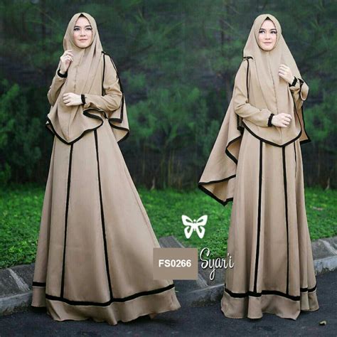 Penawaran Flavia Store Gamis Syari Set 2 In 1 Fs0580 Tosca Baju