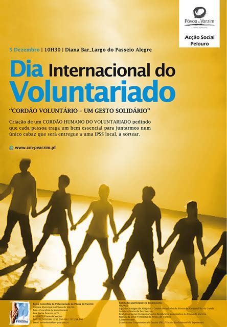 Acção Social assinala Dia Internacional do Voluntariado 5 de Dezembro