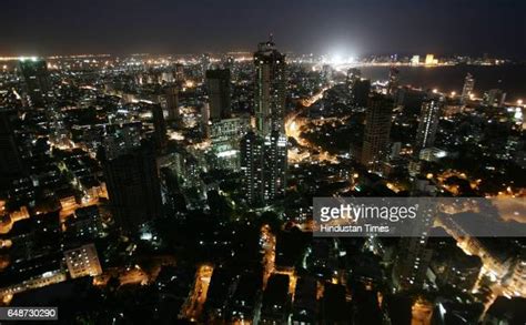 Mumbai Skyline At Night Photos And Premium High Res Pictures Getty Images