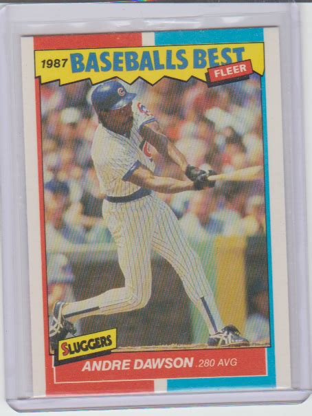 1987 Fleer Baseball S Best Sluggers Vs Pitchers 12 Andre Dawson For