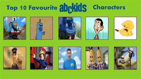 My Top 10 Favourite ABC For Kids Characters by TheTrainMrMenPonyFan on ...