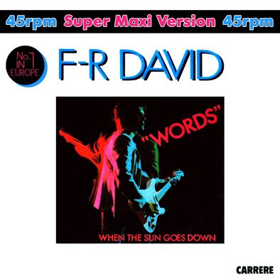 MUSIC RETRO HITS 70 S 80 S 90 S F R DAVID WORDS MAXI 82