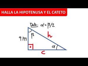 Como Hallar La Hipotenusa De Un Triángulo Rectángulo Con Un Solo Cateto