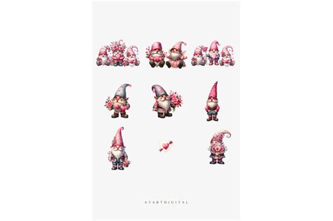 Watercolor Valentine Gnomes Png Clipart By Tanya Kart Thehungryjpeg