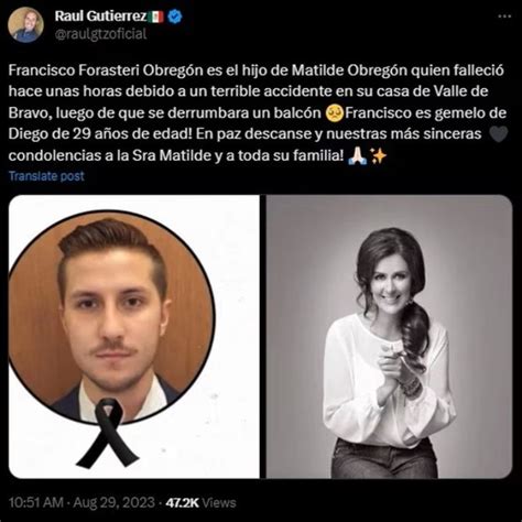 Muere Hijo Gemelo De Matilde Obreg N El Otro Se Encuentra Grave