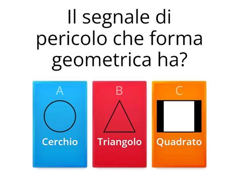 Segnali Stradali Di Pericolo Quiz