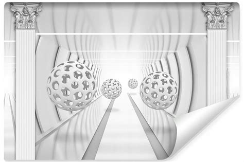 Fototapeta Do Salonu Abstrakcyjne Kule Tunel Efekt D Kolumny X