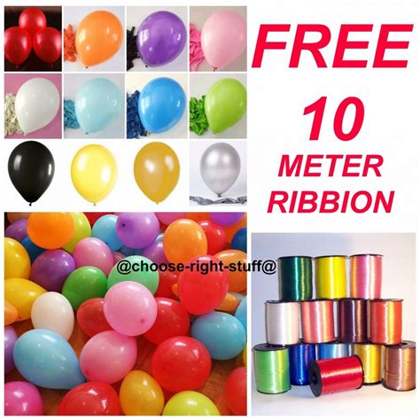 100 LARGE PLAIN BALONS BALLONS Helium BALLOONS High Quality Birthday