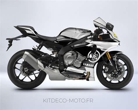 Grafik Kit Yamaha R1 Factory White Kitdeco Moto Fr