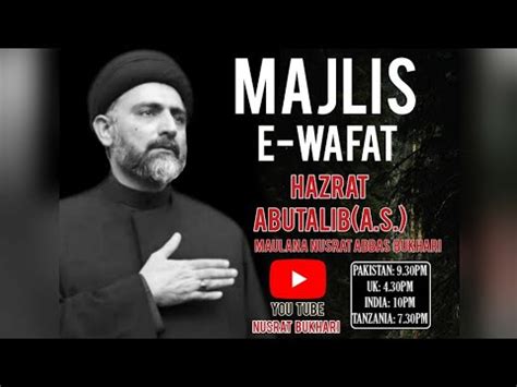 Majlis Wafat Hazrat Abu Talib As YouTube