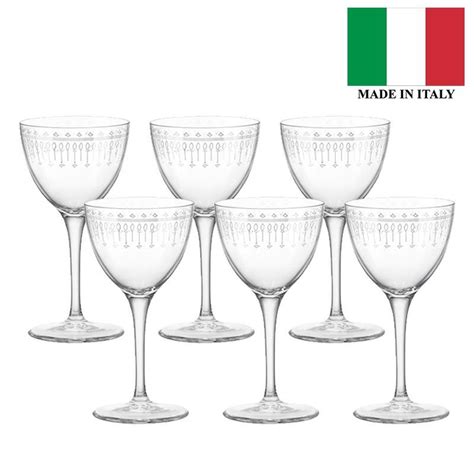 Bormioli Rocco Bartender Art Deco Nick Nora Ml Set Of Made In