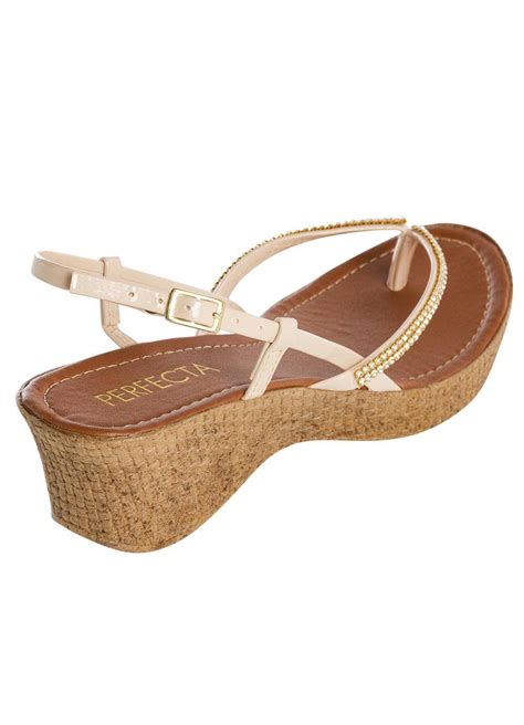 Sandália Plataforma Nude Strass Queima de Estoque