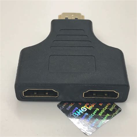 Hdmi Male To Dual Female Adapter Gold Plated Hdmi 14 Joiner Connector