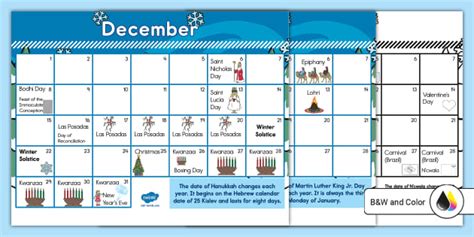 Holidays Around the World Calendar (teacher made)