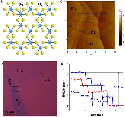 Microscopy and characterization of atomically thin α RuCl3 a Top