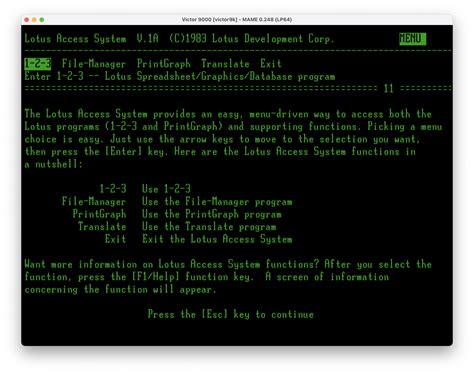 Lotus 1,2,3 version 1A for Victor 9000 : Lotus Development Company : Free Download, Borrow, and ...