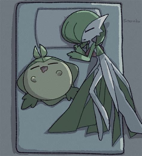 Safebooru Artist Name Bed Closed Eyes Colored Skin Dress Gardevoir