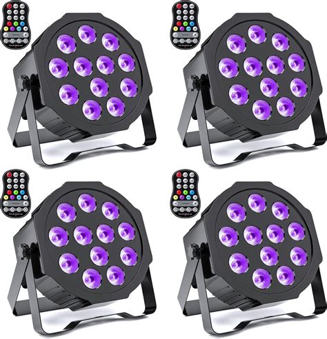 Rechargeable Par Lights Uplights RGBWA UV 6 In 1 LED Battery Powered