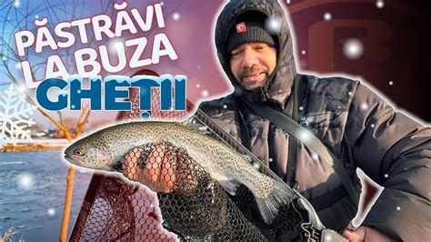 Am Pescuit La Pastrav Iarna Pe Un Lac Aproape Total Inghetat YouTube