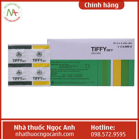 Thuốc Tiffy Dey là thuốc gì, có tác dụng gì, giá bao nhiêu, mua ở đâu