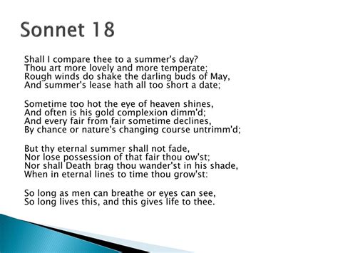 Ppt Shakespearean Sonnets Powerpoint Presentation Free Download Id