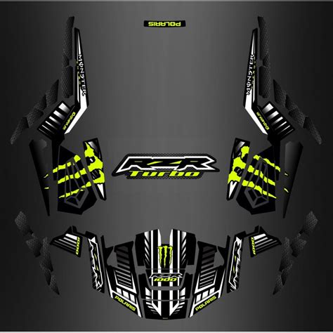 Kit Decoration Custom Monster Carbon Idgrafix Polaris Rzr