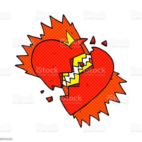 Freehand Drawn Cartoon Broken Heart Stock Illustration Download Image Now Art Art Product