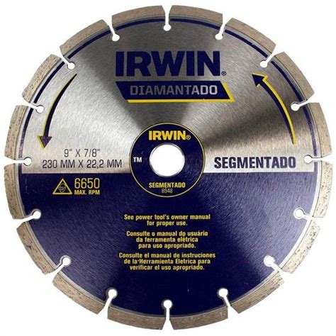 Disco Diamantado Mm Segmentado Premium Iw Irwin Disco De Corte