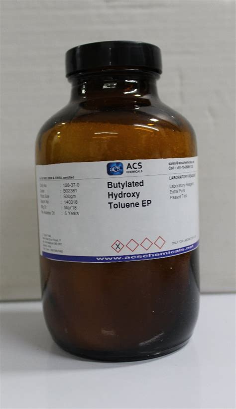 Acs Butylated Hydroxy Toluene Packaging Type Bottle At Rs Kg In