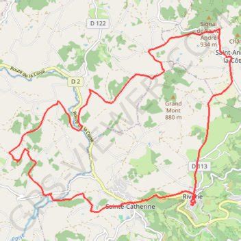 Trace Gps Rando Saint Andre De La Cote Itin Raire Parcours