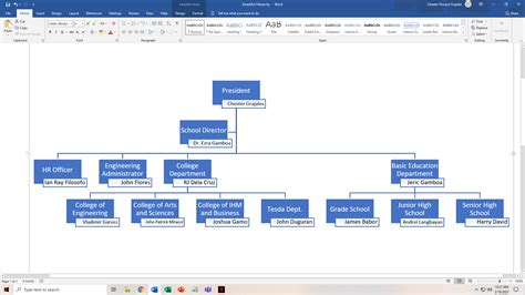 SmartArt Graphics Cycle, Hierarchy Name and title Organizational Chart ...