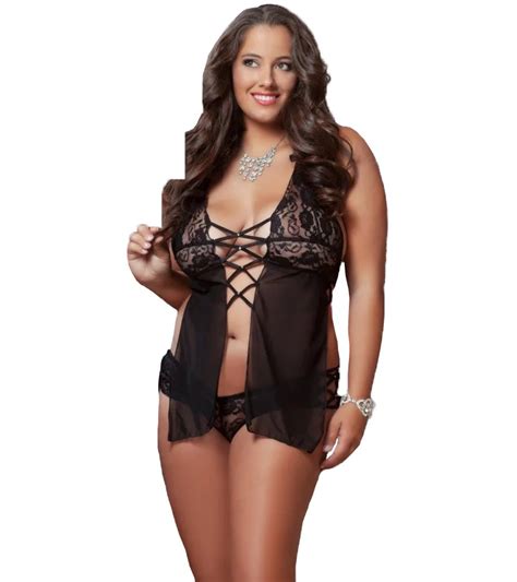 Aliexpress Buy Womens Plus Size Lingerie And Exotic Black Lace