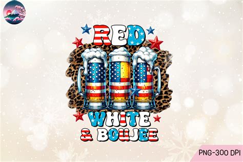 Red White And Boujee 4th Of July PNG Graphic By Cherry Blossom