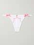 Agent Provocateur Lorna Bow Embellished Embroidered Tulle Thong Net A