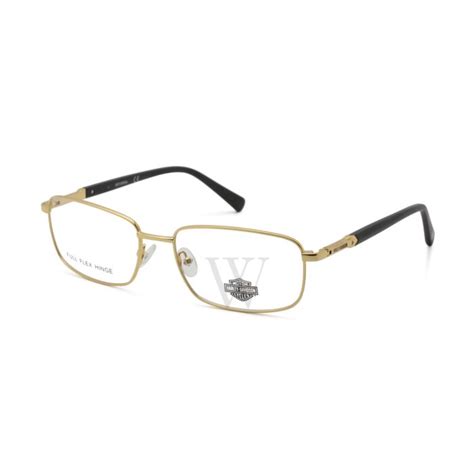 Harley Davidson 59 Mm Gold Tone Eyeglass Frames World Of Watches