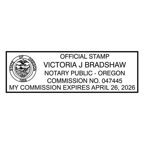 Oregon Notary Pink Stamp Rectangle Simply Stamps