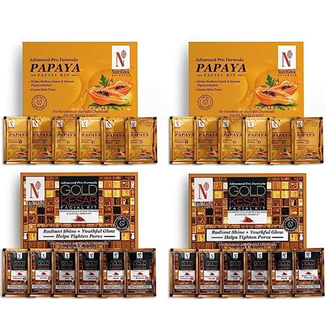 NutriGlow NATURAL S Advance Pro Formula Papaya Facial Kit Gold Kesar