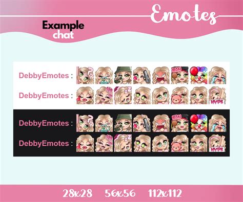 Curly Hair Emotes For Twitch Blonde Hair Emote And Green Eyes Etsy