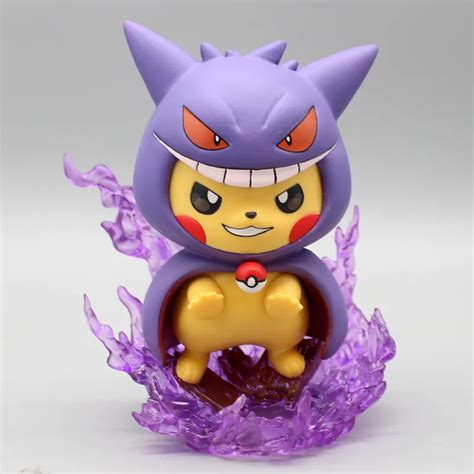 Figura De Pok Mon De 12cm Pikachu Cos Gengar Charizard Modelo De Mu Eca