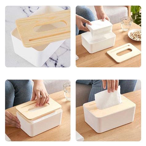 Jual Kotak Tisu Kayu Tissue Box Dengan Holder Smartphone Shopee Indonesia