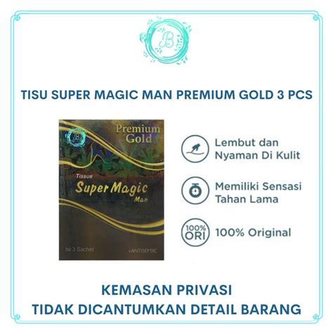 Jual Tissue Super Magic Man Antiseptic Premium Gold Tisu Tahan Lama