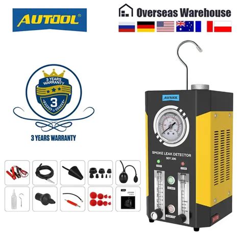 AUTOOL Original Upgraded SDT206 Car Smoke Leak Detector Pipe EVAP ...