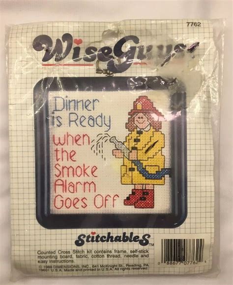 Vintage Dimensions Wise Guy Stitchables Dinner Is Ready Cross Stitch