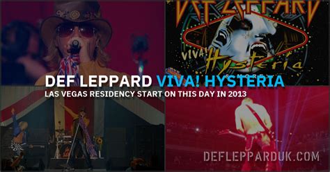 Years Ago Def Leppard Open Viva Hysteria Las Vegas Residency